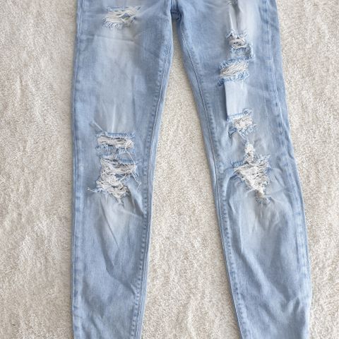 Jeans med stretch, slim fit, str 38, gutt.