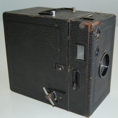 Vintage Goerz Box Tengor (6x9) fra 1924-1926, Frontar linse