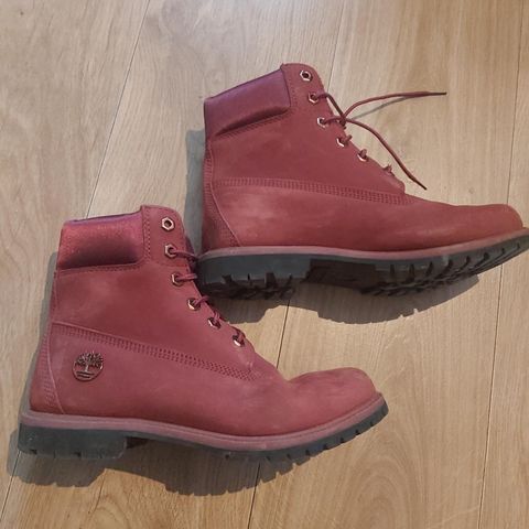 Timberland boots. Str.40. Mørkerød / Burgunder.