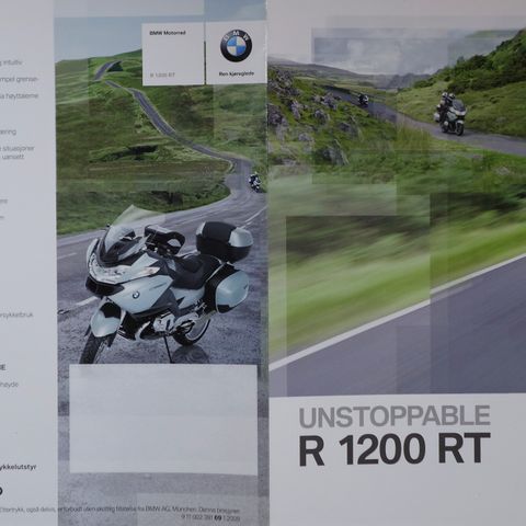 BMW R 1200 RT  10/2009 brosjyre
