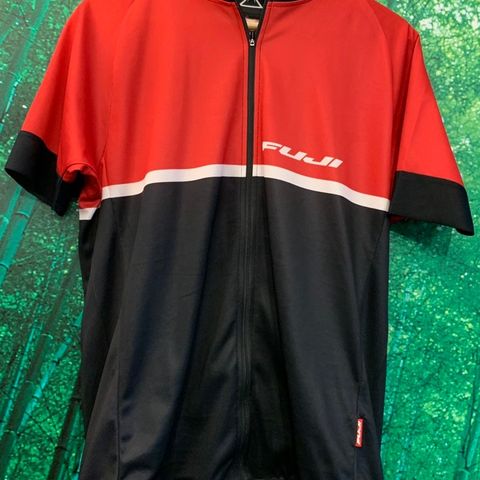 Fuji sykkeltrøye rød/sort - Som ny!
