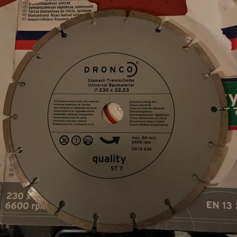 Sagblad. Dronco diamantblad Ø230x22,23