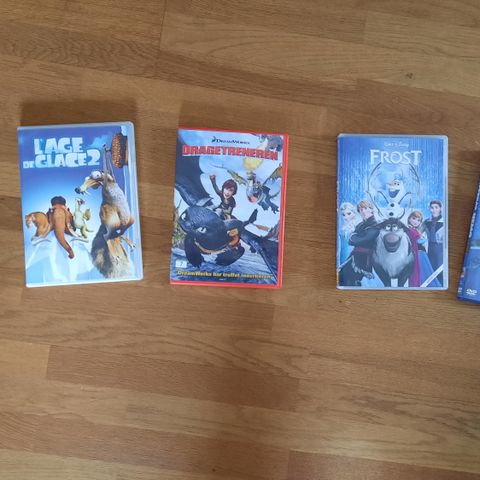 5 brukte DVD barnefilmer