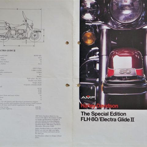 Harley Davidson Electra Glide  1978 brosjyre