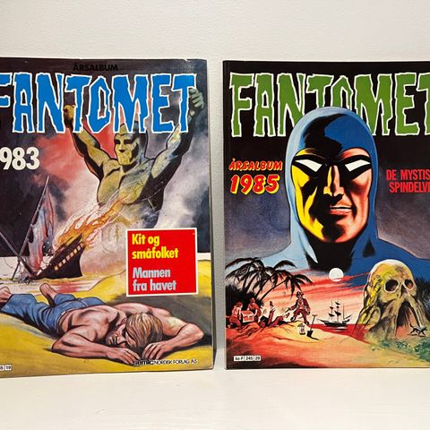 FANTOMET Årsalbum 1983 og 1985 selges samlet for kr 20