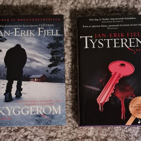 2 bøker av Jan Erik Fjell: Skyggerom og Tysteren