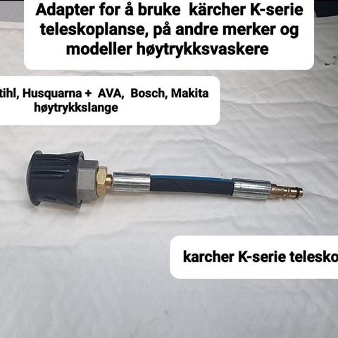 Bruk Karcher K-serie teleskoplanse på andre merker og modeller høytrykksvaskere