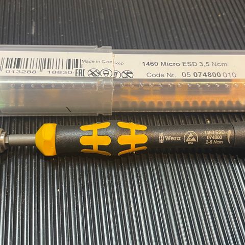 Wera 1460 ESD Kraftform Micro torque screwdrivers (0.02-0.11 Nm)