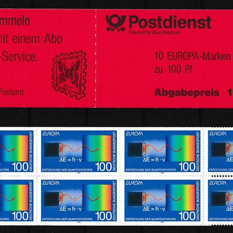 TYSKLAND 1994 - EUROPAMERKE 100 PF - HEFTE 10 MERKER - POSTFRISK   (T113)