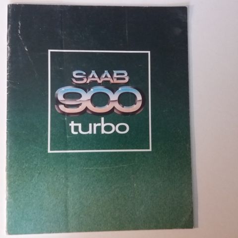 SAAB 900 TURBO -brosjyre.