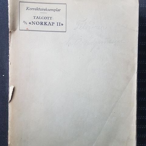 Dudley Vaill Talcott  :   as Norkapp 2  av Tromsø ( 1937 )