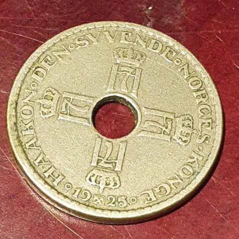 Norsk 1 krone mynt 1925