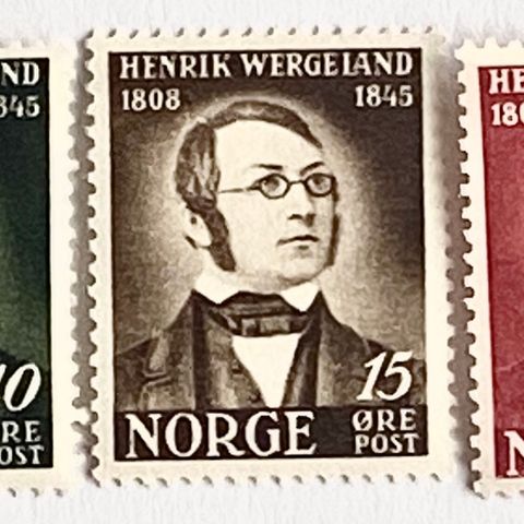 Norge 1945 Henrik Wergland   NK 339-341  Komplett Postfrisk