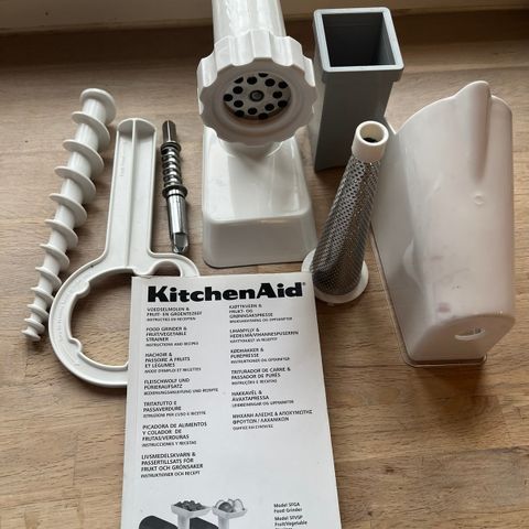 Kitchen Aid kjøttkvern og purepresse