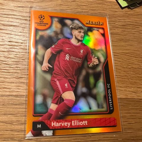 Harvey Elliott orange mojo 15/25 fotballkort