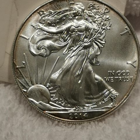 2014 USA Silver eagle ASE, 1 oz Sølv. 999