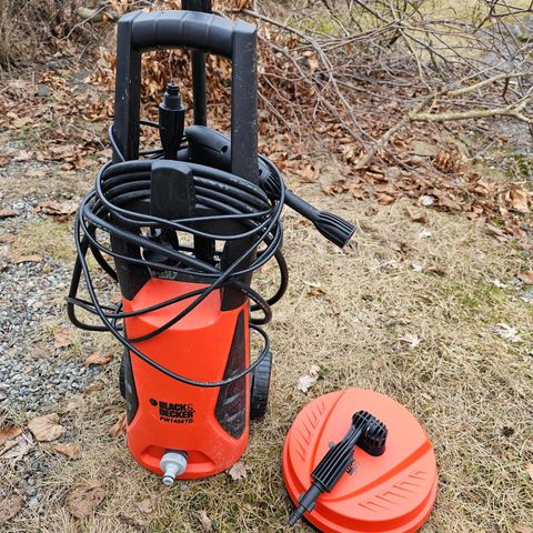 Black & decker høyttrykksspyler med terrassevasker.  Lekk pistol