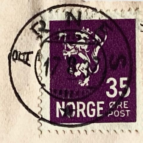 Norge 1934 Løve II NK 150 Pent stempel  ÅRNES 17 8 37