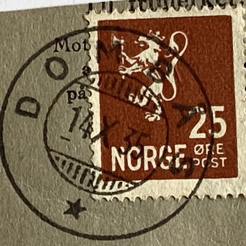 Norge 1934 Løve II NK 147 Pent stempel  DOMBÅS 14 X 35