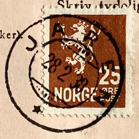 Norge 1934 Løve II NK 147 Pent stempel  JAREN 28 2 30