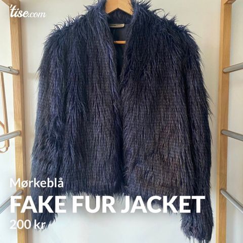 Fake fur jacket - mørkeblå