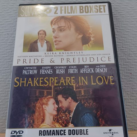 Double DVD - Romantikk - Stolthet og fordom og Shakespeare in Love (DVD)