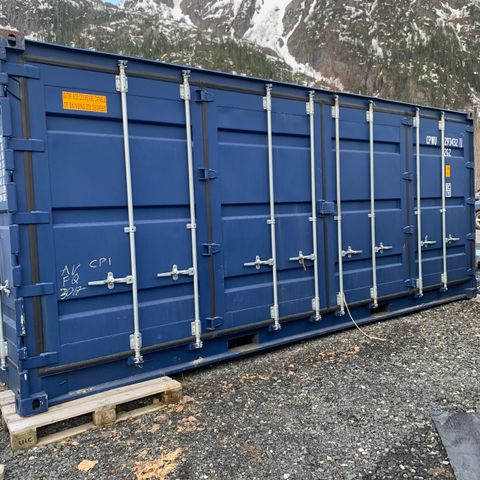 Container 20 fot med sideåpning eller endeåpning med hurtig åpning
