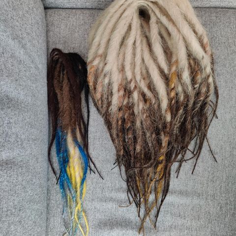 UBRUKTE Håndlagde syntetiske ombre dreadlocks fra Icydreads.