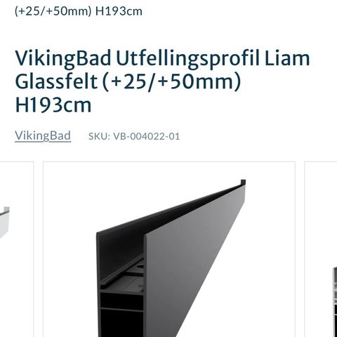 Vikingbad utfellingsprofil Liam glassfelt +25