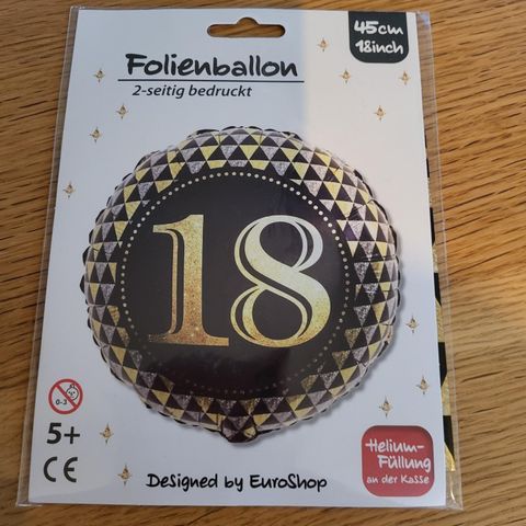 Folieballong 18-årsdag