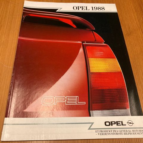 BILBROSJYRE - OPEL MODELLUTVALG 1988