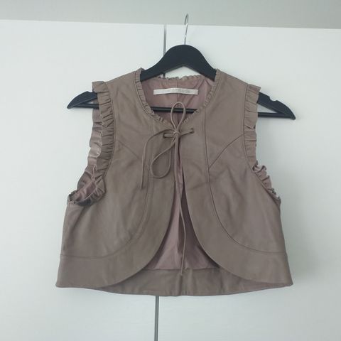 New Custommade real leather vest, size 38