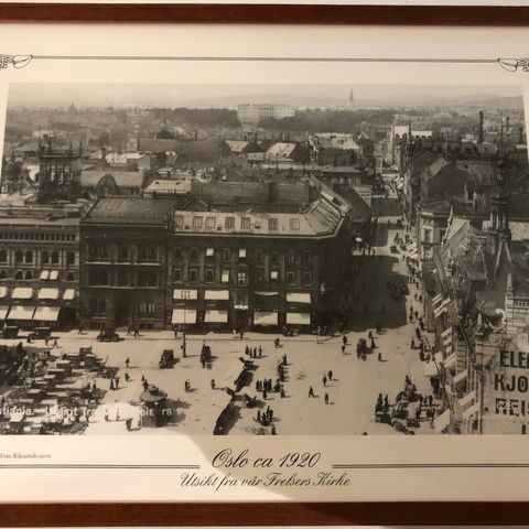 Oslo ca 1920. Utsikt fra vår Frelsers Kirke.  Foto Riksantikvaren.