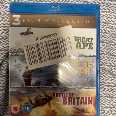 Krigsfilmer (Blu-ray) 3 filmer, The Great Escape, A Bridge Too Far