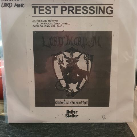 Lord Mortvm - Diabolical Omen Of Hell Testpress LP