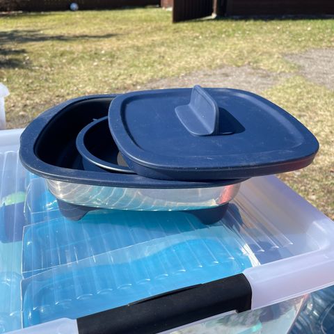 Tupperware microgrill med silikonring