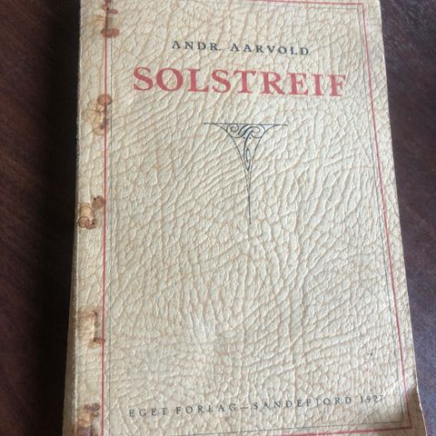 Solstreif. Diktbok av Andreas Aarvold