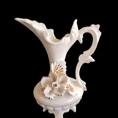 Vintage perlemor Capodimonte vase/kanne.