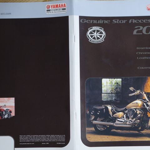 Yamaha STAR 2003 utstyrskatalog