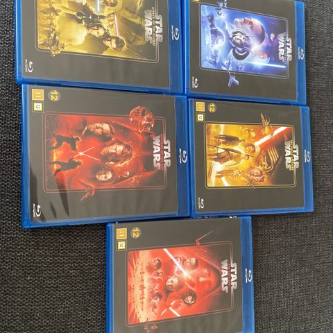 Star wars Blu ray samling selges (Norsk tekst)