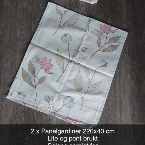 2 x Panelgardiner 220x40 cm