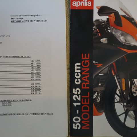 Aprilia  2011  brosjyre 50-125cc