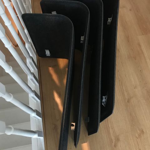 Skillevegg for skrivebord x 4