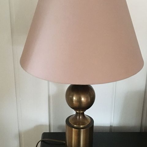 Stor bordlampe ,messing /retro