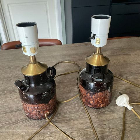 2stk Norske keramikk lamper fra P.L Type 84/14 i hel og pen stand