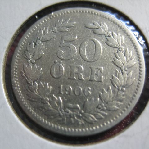 50 øre sverige  1906 sølv