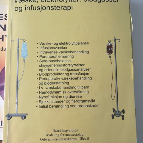 Væske, elektrolytter, blodgasser og infusjonsterap