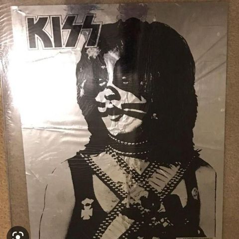 KISS / PETER CRISS DOUBLE PLATINUM AUCOIN MYLAR 1977 POSTER