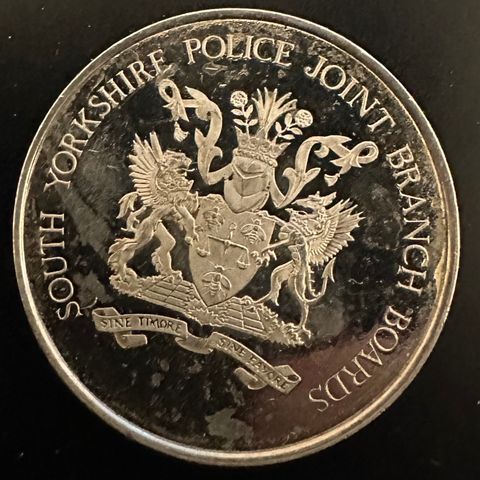 South Yorkshire Police Joint  Branch Boards. Medalje (2367. Å)