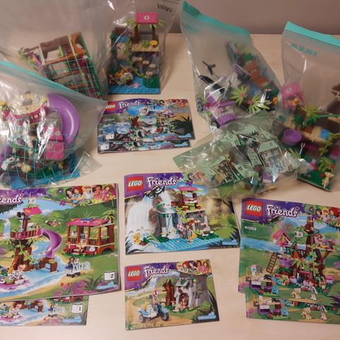 5 sett Lego friends